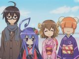 ゆる日常アニメ「あっちこっち」第11話は正月で振袖姿もかわいい