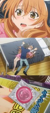 「ゴールデンタイム」第7話で万里が香子をベッドに押し倒す