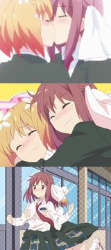 百合アニメ「桜Trick」第1話から女子同士でキスやイチャイチャ