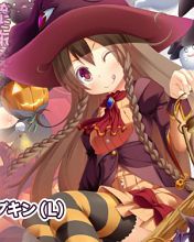 仮装少女にイタズラしお菓子を奪うおさわり島のハロウィン